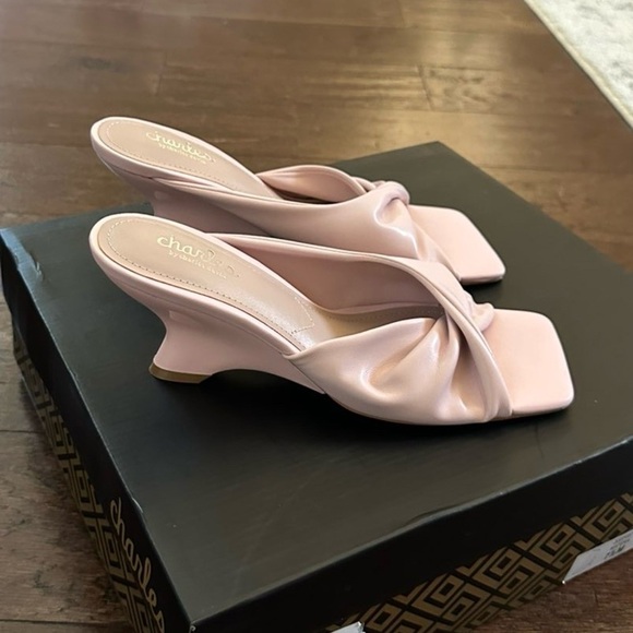 Charles David- Women's Pink Heeled Sandal size 7.5-Bertha style Brand New - Picture 2 of 13